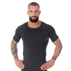 Koszulka męska Brubeck Active Wool Ss11710. Szare bielizna termoaktywna męska Brubeck, m, bez wzorów, z elastanu, bez ramiączek. Za 197.00 zł.