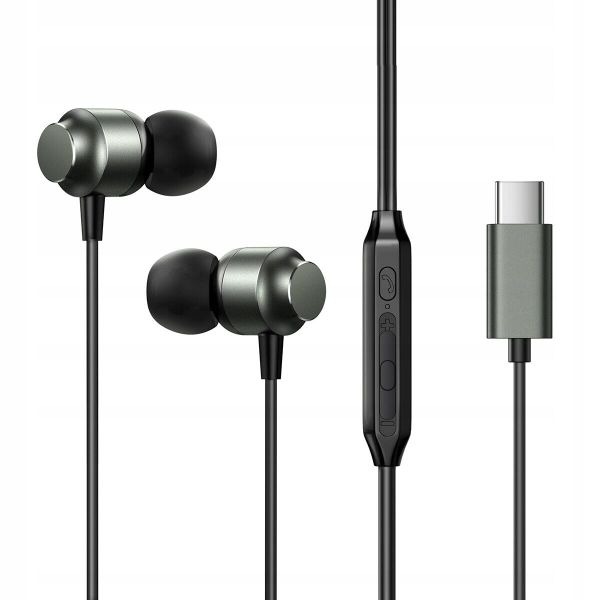 Joyroom słuchawki przewodowe douszne z pilotem usb-c metalowe. Słuchawki douszne Joyroom. Za 39.00 zł.