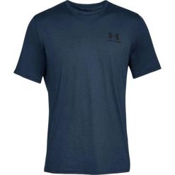 Koszulka męska Under Armour Sportstyle Left Chest. Niebieskie t-shirty sportowe męskie Under Armour, m, bez wzorów, sportowe, bez ramiączek. W wyprzedaży za 89.00 zł.