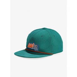 Czapka z daszkiem Ortovox Vintage Badge Cap - pacific green. Zielone czapki męskie ORTOVOX, bez wzorów, sportowe. Za 146.99 zł.