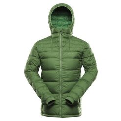 Kurtka męska puchowa Alpine Pro Rogit lekka. Zielone kurtki męskie Alpine Pro, m, bez wzorów, z puchu, sportowe, bez ramiączek, bez kaptura. W wyprzedaży za 499.00 zł.