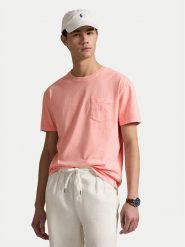 Polo Ralph Lauren T-Shirt 710969628005 Różowy Custom Slim Fit. Czerwone koszulki polo męskie Polo Ralph Lauren, l, bez wzorów, z bawełny, bez kołnierzyka, bez ramiączek. Za 229.99 zł.