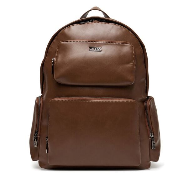 Plecak Guess. Brązowe plecaki męskie Guess, z aplikacjami. Za 529.99 zł.