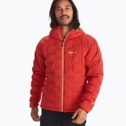 Kurtka puchowa męska Marmot Warmcube Active Novus. Czerwone kurtki męskie Marmot, m, bez wzorów, z puchu, sportowe, bez ramiączek, bez kaptura. Za 649.99 zł.