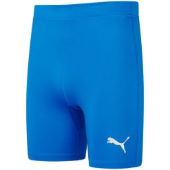 Spodenki kompresyjne męskie PUMA Liga Baselayer Short Tight. Niebieskie bielizna termoaktywna męska Puma, l, bez wzorów, bez ramiączek, do piłki nożnej. Za 195.90 zł.