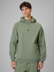 4F Bluza dresowa regular z kapturem męska - khaki S. Brązowe bluzy z kapturem męskie 4f, m, bez wzorów, z dresówki, z kapturem. Za 249.99 zł.