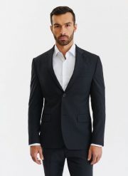 PAKO LORENTE – Marynarka garniturowa P22WF-3G-039-C-S. Czarne marynarki męskie Pako Lorente, m, bez wzorów, z lycry. Za 499.99 zł.