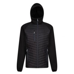 Męska Hybrydowa Kurtka Z Kapturem Navigate. Czarne kurtki męskie Regatta, m, bez wzorów, sportowe, bez ramiączek, z kapturem. Za 206.99 zł.