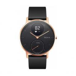 Nokia Activite Steel HR Rose Gold - zegarek monitorujący aktywoność fizyczną i puls (czarny pasek silikonowy). Zegarki sportowe marki Nokia. Za 859.00 zł.