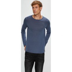 Tom Tailor Denim - Sweter. Szare swetry męskie Tom Tailor Denim, z bawełny, z okrągłym kołnierzem, z krótkim rękawem. W wyprzedaży za 99.90 zł.