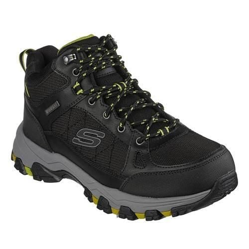 Buty trekkingowe męskie Skechers Selmen Melano. Czarne buty trekkingowe męskie Skechers, bez wzorów, z gumy, bez zapięcia. Za 369.99 zł.