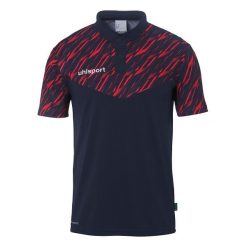 Polo Uhlsport Progressive 28. Czerwone koszulki polo męskie Uhlsport, bez wzorów, sportowe, bez kołnierzyka, bez ramiączek. Za 180.00 zł.