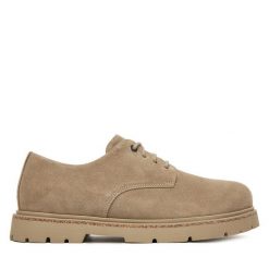 Półbuty Birkenstock. Brązowe codzienne półbuty męskie Birkenstock, bez wzorów, bez obcasa, bez zapięcia. Za 449.99 zł.