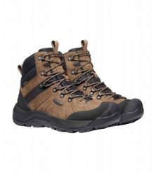 Buty turystyczne Keen Revel IV Mid Polar - dark earth/caramel cafe. Brązowe buty trekkingowe męskie GRONELL, bez wzorów, z polaru, bez zapięcia. Za 749.48 zł.