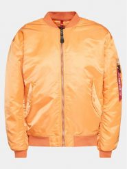 Alpha Industries Kurtka bomber MA-1 CS 136136 Pomarańczowy Relaxed Fit. Brązowe kurtki męskie Alpha Industries, l, bez wzorów, z syntetyku, bez ramiączek, bez kaptura. Za 679.99 zł.