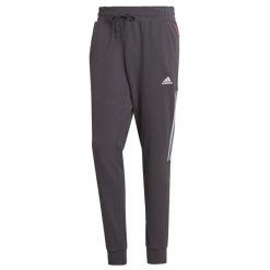 Spodnie męskie adidas Aeroready Motion Sport Pants. Szare długie spodnie sportowe męskie ADIDAS, bez wzorów, z dresówki, na fitness i siłownię. Za 165.00 zł.