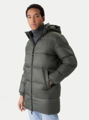 Tommy Jeans Kurtka puchowa Essential DM0DM20466 Zielony Regular Fit. Zielone kurtki męskie Tommy Jeans, m, bez wzorów, z jeansu, bez ramiączek, bez kaptura. Za 1,299.00 zł.