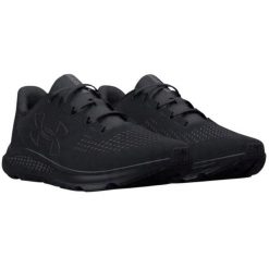 Buty Męskie Logo Bieganie Charged Pursuit 3. Czarne buty trekkingowe męskie Under Armour, bez wzorów, bez zapięcia, do biegania. Za 376.99 zł.