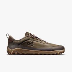 Buty barefoot męskie Vivobarefoot Tracker Leather Low bracken. Brązowe buty zimowe męskie Vivobarefoot, bez wzorów, sportowe, bez obcasa, bez zapięcia. Za 749.99 zł.