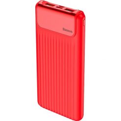 Powerbank Baseus Baseus Thin Digital power bank przenośny bank energii 10000 mAh QC3.0 2x USB 1x USB Type C 2.1A Quick Charge 3.0 czerwony (PPYZ-C09). Powerbanki marki Baseus. Za 91.00 zł.
