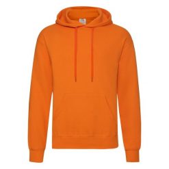 Męska Klasyczna Bluza Z Kapturem. Brązowe bluzy nierozpinane męskie Fruit of the Loom, m, bez wzorów, z kapturem. Za 80.99 zł.