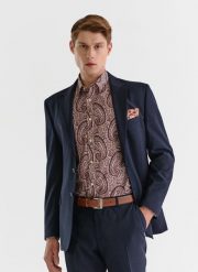 PAKO LORENTE – Marynarka garniturowa w kratę Windowpane. Marynarki męskie Pako Lorente, m, bez wzorów, z lycry. Za 899.99 zł.