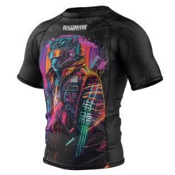 Koszulka Męska Rashguard MMA na Siłownię EXTREME HOBBY CYBER ANIMALS. Czarne bielizna termoaktywna męska EXTREME HOBBY, l, bez wzorów, z bawełny, bez ramiączek, do biegania. Za 199.00 zł.