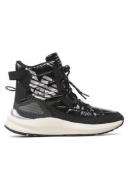 EA7 Emporio Armani Kozaki X8M005 XK308 R655 Czarny. Czarne buty zimowe męskie EA7 Emporio Armani, bez wzorów, z materiału, bez obcasa, bez zapięcia. Za 1,029.00 zł.