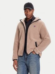 Tommy Jeans Bluza DM0DM19224 Beżowy Regular Fit. Brązowe bluzy rozpinane męskie Tommy Jeans, m, bez wzorów, z jeansu, bez ramiączek, bez kaptura. Za 649.99 zł.