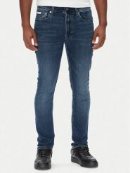 Calvin Klein Jeans Jeansy LV04RB720G Granatowy Skinny Fit. Niebieskie jeansy męskie Calvin Klein Jeans, bez wzorów, z bawełny. Za 369.99 zł.