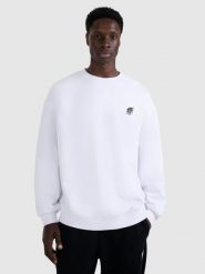4F Bluza dresowa nierozpinana bez kaptura męska - biała S. Białe bluzy nierozpinane męskie 4f, m, bez wzorów, z dresówki, bez ramiączek, bez kaptura. Za 149.99 zł.