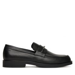 Półbuty Calvin Klein. Czarne codzienne półbuty męskie Calvin Klein, bez wzorów, bez obcasa, bez zapięcia. Za 559.99 zł.