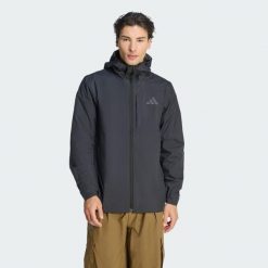 Kurtka przeciwdeszczowa Terrex Multi 2.5 Layer CLIMAPROOF. Czarne kurtki męskie ADIDAS, bez wzorów, bez ramiączek, bez kaptura. Za 699.00 zł.