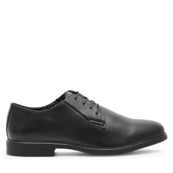 Półbuty Lanetti. Czarne eleganckie półbuty męskie Lanetti, wizytowe, bez obcasa, bez zapięcia. Za 149.99 zł.