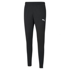Spodnie fitness męskie Puma teamRISE Poly Training. Czarne długie spodnie sportowe męskie Puma, bez wzorów, na fitness i siłownię. Za 178.72 zł.