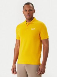 EA7 Emporio Armani Polo 8NPF14 PJVQZ U2102 Żółty Regular Fit. Żółte koszulki polo męskie EA7 Emporio Armani, m, bez wzorów, z bawełny, bez kołnierzyka, bez ramiączek. Za 359.99 zł.