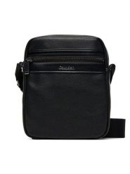 Calvin Klein Saszetka Zip Reporter LV04D3264G Czarny. Czarne saszetki męskie Calvin Klein, bez wzorów, ze skóry. Za 229.99 zł.