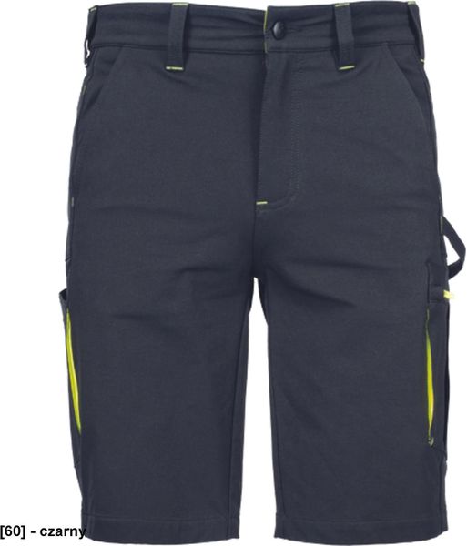 L-SURE DAWSON - Wygodne męskie szorty materiał typu stretch elementy odblaskowe i Hi-vis wiele kieszeni 3XL. Szorty sportowe męskie CERVA, bez wzorów, z materiału, sportowe. Za 197.60 zł.