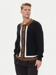HUGO Kardigan Splon 50543770 Czarny Relaxed Fit. Czarne kardigany męskie Hugo, m, bez wzorów, z syntetyku, bez ramiączek. Za 589.99 zł.