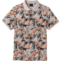 Shirt polo w kwiatowy wzór bonprix szary w kwiatowy wzór. Koszulki polo męskie bonprix. Za 37.99 zł.