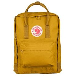 Plecak sportowo-turystyczny Kanken. Żółte plecaki męskie Fjällräven, bez wzorów, z syntetyku. Za 339.99 zł.