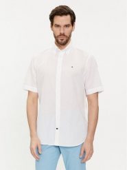 Tommy Hilfiger Koszula MW0MW35323 Biały Regular Fit. Białe koszule męskie Tommy Hilfiger, m, bez wzorów, z bawełny, bez kołnierzyka, bez ramiączek. Za 269.99 zł.