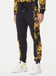 Versace Jeans Couture Spodnie dresowe 79GAA3C0 FS201 Czarny Regular Fit. Czarne spodnie dresowe męskie Versace Jeans Couture, bez wzorów, z bawełny. Za 1,309.00 zł.