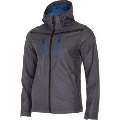 Softshell męski SFM204 - ciemny szary melanż. Szare kurtki softshell męskie 4f, melanż, z materiału. W wyprzedaży za 199.99 zł.