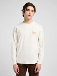 MESKA KOSZULKA LEE LS WOBBLY LEE TEE ECRU 112370507. T-shirty męskie Lee, m, bez wzorów, bez kołnierzyka, bez ramiączek. Za 119.99 zł.