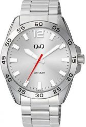 Zegarek Q&Q Q87B-001P męski wodoszczelny srebrna tarcza . Szare zegarki męskie Q&Q, srebrne. Za 149.00 zł.