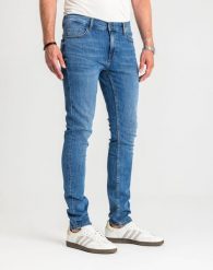 Męskie Spodnie Jeansowe Mustang Style Frisco Skinny Denim Blue 1017117 5000 682, W35 L34. Niebieskie spodnie na co dzień męskie Mustang, bez wzorów, z bawełny, eleganckie. Za 219.99 zł.