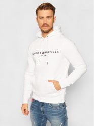 Tommy Hilfiger Bluza Logo MW0MW11599 Biały Regular Fit. Białe bluzy nierozpinane męskie Tommy Hilfiger, l, bez wzorów, z syntetyku, bez ramiączek, bez kaptura. Za 366.09 zł.