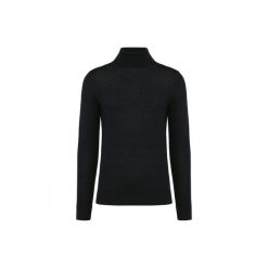 Sweter z merynosów z golfem Kariban Premium. Czarne swetry męskie KARIBAN, bez wzorów, eleganckie, bez kołnierzyka, bez ramiączek. W wyprzedaży za 290.00 zł.