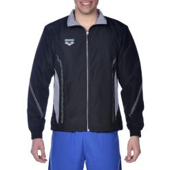 Bluza sportowa Arena Team Line Warm Up Jacket. Czarne bluzy bez kaptura męskie ARENA, l, bez wzorów, bez kaptura. Za 136.83 zł.